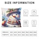 Ulloord Snowman Throw Pillow Covers Holiday Cute Patterned Linen Christmas Decorations Outdoor Patio Square Washable Colorful,