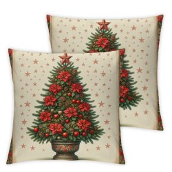 Ulloord Christmas Throw Pillow Covers Gift Brown Green Soft line Room Decor car Porch boy Girl Adults Office Sofa Comfortable Chair Bedding Cushion Covers