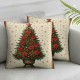 Ulloord Christmas Throw Pillow Covers Gift Brown Green Soft line Room Decor car Porch boy Girl Adults Office Sofa Comfortable Chair Bedding Cushion Covers