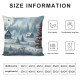 Ulloord Cottage Throw Pillow Covers Christmas Tree Country Outdoor Pillow Covers Soft Square ,Brown,