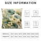 Ulloord Plant Throw Pillow Covers Yellow Cozy Velvet Square Washable Decorative for Bed Indoor Office Bedroom Sofa Cushion Cover