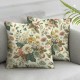 Ulloord Flower Throw Pillow Covers Leaf Cottage core Spring Home Decorative Living Room Bedroom Sofa Cushion Cover