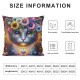 Ulloord Cute cat Throw Pillow Covers Flower Wreath Nature Scene Cottage core Standard Decorations Adult Women Men Home Sofa Bed Cushion Cover