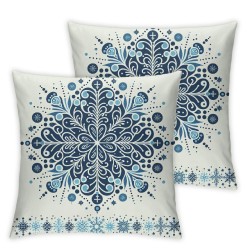 Ulloord Christmas Blue Christmas Throw Pillow Covers Christmas Modern Decorative Covers for Christmas Party Gifts Living Room Bedroom Sofa Bed Decoration