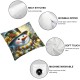 Ulloord Christmas Snowman Throw Pillow Covers Candles Christmas Balls Flower Wreath Gold Linen Cozy Washable Living Room Couch Bed Home Decor Cushion Cover