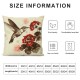 Ulloord Throw Pillow Covers Bird Floral Leaf Animal Natural Shabby Retro Beige Soft Velvet Washable Home Decorative Living Room Bedroom Couch Sofa Cushion Cover