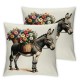 Ulloord Throw Pillow Covers Country Animal Farmhouse Decor Indoor Living Room Couch Bed Home Square with Zipper Cushion Cover