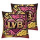 Ulloord Cute Love Heart Throw Pillow Covers Pink Short Plush Home Room Dorm Bed Sofa decortaive for Teen Girl Pillow case