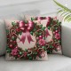 Ulloord Snowman Throw Pillow Covers Pink Christmas Cute Fashion Decorative Cushion Covers Suitable for Party Gift Living Room Bedroom Sofa Bed