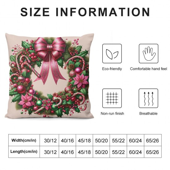 Ulloord Snowman Throw Pillow Covers Pink Christmas Cute Fashion Decorative Cushion Covers Suitable for Party Gift Living Room Bedroom Sofa Bed