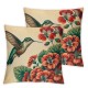 Ulloord Throw Pillow Covers Bird Floral Leaf Animal Natural Retro Beige Soft Washable Home Decorative Living Room Bedroom Couch Sofa Cushion Cover