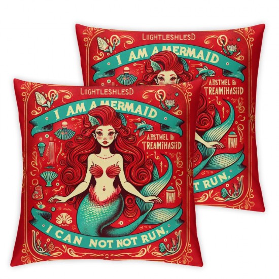 Ulloord Throw Pillow Covers Retro Square Indoor Kids Girl Bedroom Sofa Decorative Cover