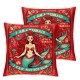 Ulloord Throw Pillow Covers Retro Square Indoor Kids Girl Bedroom Sofa Decorative Cover