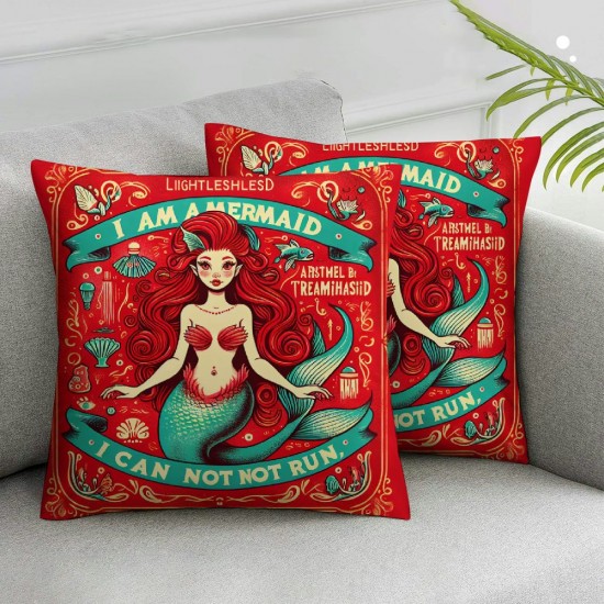 Ulloord Throw Pillow Covers Retro Square Indoor Kids Girl Bedroom Sofa Decorative Cover