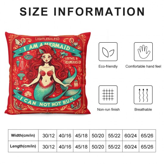 Ulloord Throw Pillow Covers Retro Square Indoor Kids Girl Bedroom Sofa Decorative Cover