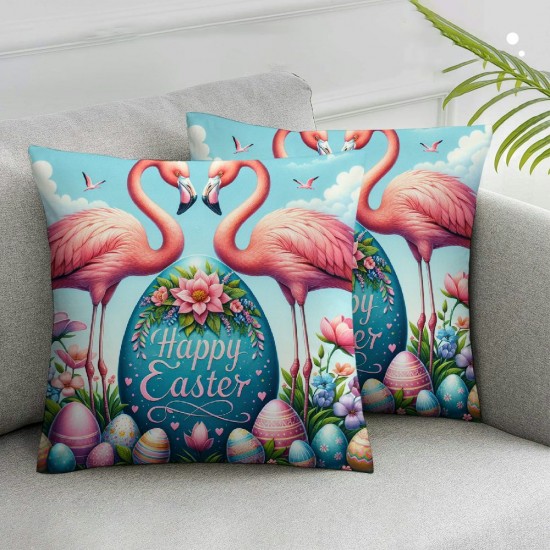 Ulloord Throw Pillow Covers Bird Egg Blue Pink Washable Home Decorative Living Room Bedroom Couch Sofa Pillow case