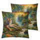 Ulloord Throw Pillow Covers Animal Flower Green Washable Indoor Decor Living Room Bedroom Couch Sofa Cushion Cover