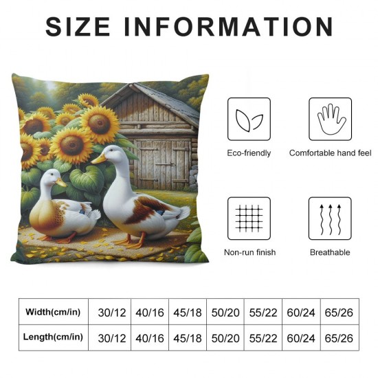 Ulloord cute throw pillow covers animal sunflower cottage core yellow Cozy Velvet Washable Square decor Living Room Bedroom dorm Sofa Bed Cushion Cover