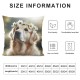 Ulloord Cute Dog Throw Pillow Covers Nature Animal Daisy Wreath Cottage core Oil Art Beige Soft Velvet Fabric washableroom Dorm Indoor Outdoor Decor Cushion Cover Square