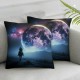 Ulloord Throw Pillow Covers red Green Soft Velvet Square Teen boy Men Home Dorm Bedroom Sofa Bed Decor Cushion Cover