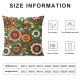 Ulloord Daisy Flower Throw Pillow Covers Leaf Plant Colorful Standard Size Girl Women Bedroom Sofa Decor Cushion Cover