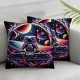 Ulloord Throw Pillow Covers Black Soft Velvet Washable boy Man Indoor Home Patio Dorm Bedroom Decoration Cushion Cover