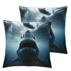 Ulloord throw pillow covers ocean realistic animal red with zipper boy men indoor office home couch decorative Cushion Cover