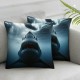 Ulloord throw pillow covers ocean realistic animal red with zipper boy men indoor office home couch decorative Cushion Cover