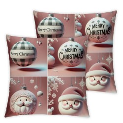 Ulloord Christmas Tree Truck Christmas Ball Christmas Throw Pillow Covers Cute Interesting Decorative Cushion Covers for Party Gifts Living Room Bedroom Sofa Bed