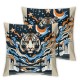 Ulloord Throw Pillow Covers Moon and Star Flower Blue Soft Washable Indoor Decorations Living Room Bedroom Couch Sofa Cushion Cover