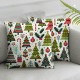 Ulloord Christmas Throw Pillow Covers Modern Classic White Soft line Room Decorations Home Porch Living Room Office Sofa Chair Decor Cushion Covers