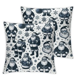 Ulloord Blue Christmas Throw Pillow Covers Christmas Cute Pillow Covers Decorative Cushion Covers for Christmas Party Gifts Living Room Bedroom Sofa Bed