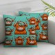 Ulloord Throw Pillow Covers Cute Animal Blue and Soft Velvet Room Decorative Suitable for Outdoor Patio Porch Living Room Dorm Sofa Pillow Cover