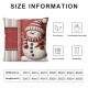 Ulloord Snowman Red Christmas Throw Pillow Covers Cute Christmas Pillow Covers Decorative Cushion Covers for Party Gifts Living Room room Sofa Decoration