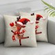 Ulloord Red Christmas Throw Pillow Covers Cute Christmas Pillow Covers Decorative Cushion Covers Suitable for Party Gifts Living Room Bedroom Sofa Bed Decoration