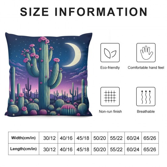 Ulloord Throw Pillow Covers Cactus Plants Natural Aesthetic Room Decorative Room Bedding Decorative Sofa Cushion Covers