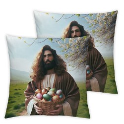 Egg Throw Pillow Covers Sky Nature Scene Oil Painting Colorful Velvet Cozy Fabric Washable Living Room Bedroom Dorm Couch Home Decor Cushion Cover