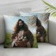 Egg Throw Pillow Covers Sky Nature Scene Oil Painting Colorful Velvet Cozy Fabric Washable Living Room Bedroom Dorm Couch Home Decor Cushion Cover