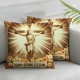 Ulloord Throw Pillow Covers Flower Nature Scene Soft Velvet Square Outdoor Indoor Patio Couch Bed Decor with Zipper Cushion Cover