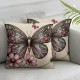 Ulloord Hunny Pink Throw Pillow Covers,Easter Eggs Spring Cushion Case for Sofa Couch