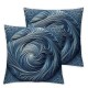 Ulloord Throw Pillow Cases Thread Stitching Edges Solid Dyed Soft Cushion Covers for Couch Sofa Home Farmhouse Decoration Smoke Blue