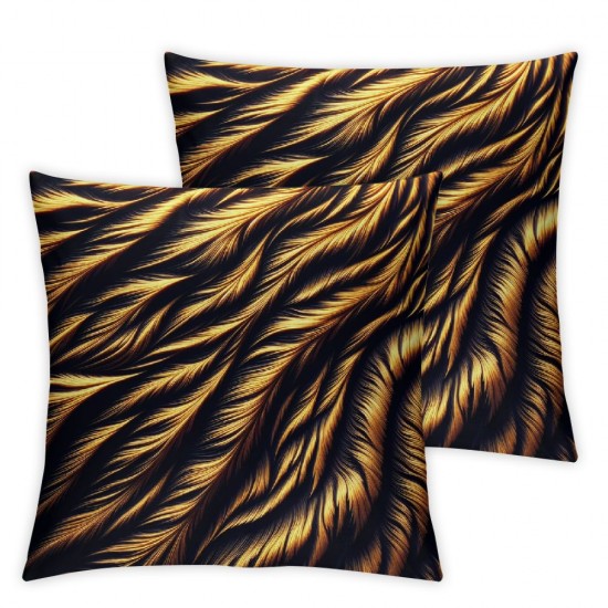 Ulloord Brown Zebra Skin Hidden Zipper Home Decorative Throw Pillow Cover Cushion Case Design Printed Pillowcase