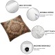 Ulloord Cute Tapestry Brown Hues Hidden Zipper Home Sofa Decorative Throw Pillow Cover Cushion Case Square Two Sides Design Printed Pillowcase