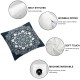 Ulloord Plush Square Modern Navy Blue Abstract Floral Illustration Hidden Zipper Home Sofa Decorative  Throw Pillow Cover Cushion Case ch Design Printed Pillowcase