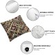 Ulloord Romantic South Western Style Hidden Zipper Sofa Decorative Throw Pillow Cover Cushion Case Square Design Pillowcase