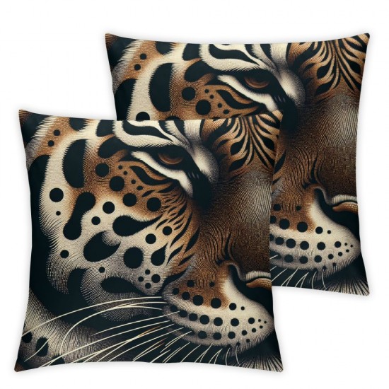 Ulloord Brown Zebra Skin Hidden Zipper Home Decorative Throw Pillow Cover Cushion Case Design Printed Pillowcase