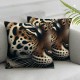 Ulloord Brown Zebra Skin Hidden Zipper Home Decorative Throw Pillow Cover Cushion Case Design Printed Pillowcase