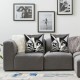 Ulloord Romantic Cat Hidden Zipper Home Sofa Decorative Throw Pillow Cover Cushion Case Square Design Printed Pillowcase