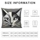 Ulloord Romantic Cat Hidden Zipper Home Sofa Decorative Throw Pillow Cover Cushion Case Square Design Printed Pillowcase