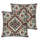 Ulloord Square Fabric Print Brown Hue Hidden Zipper Home Sofa Decorative Throw Pillow Cover Cushion Case Design Printed Pillowcase